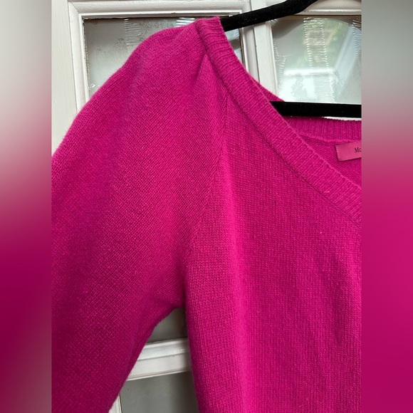 McGinn Knightsbridge Angora Wool Pink Fuchsia V-Neck Sweater Dress Size 36 US S - Picture 2 of 11